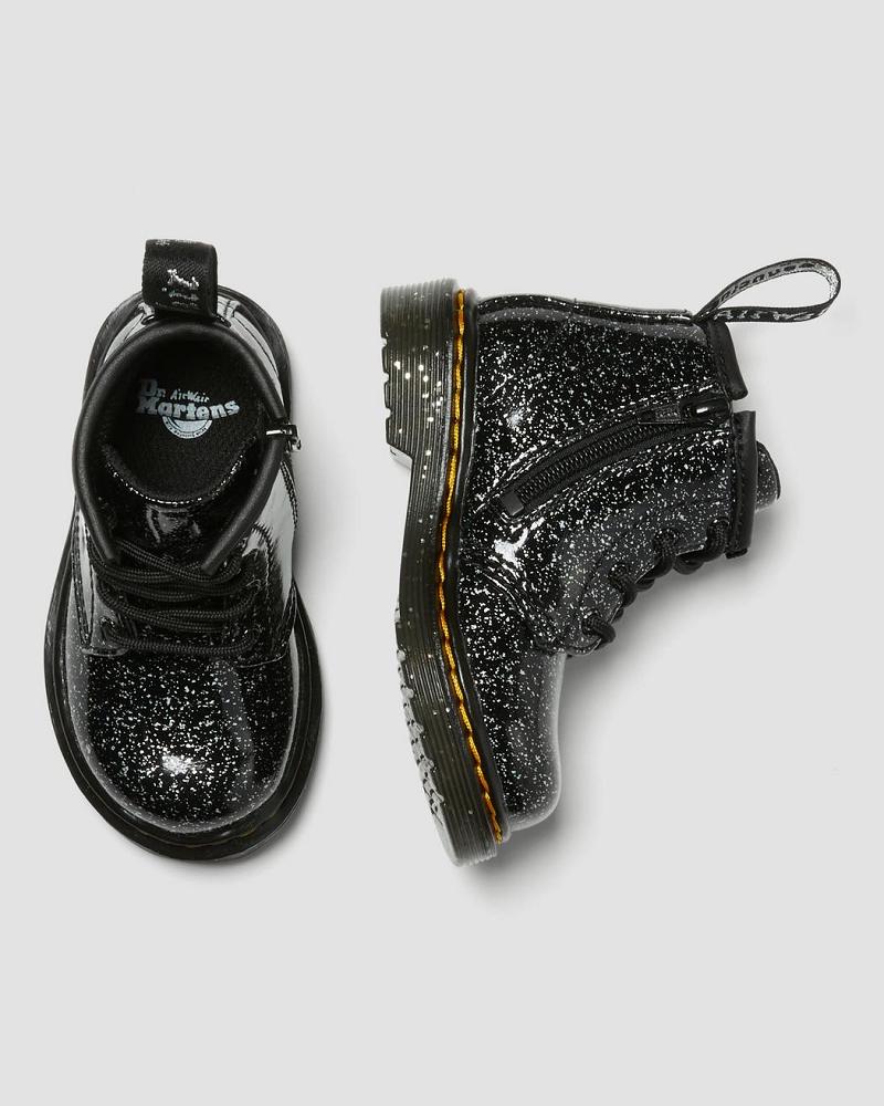 Kids' Dr Martens Infant 1460 Glitter Ankle Casual Boots Black | AU 657YXF